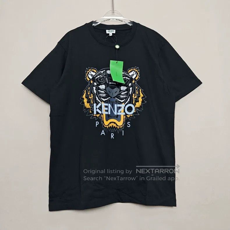 Kenzo Kenzo Black Classic Tiger Head Printed Logo Short-Sleeve T Size S / US 4 / IT 40 - 1 Thumbnail