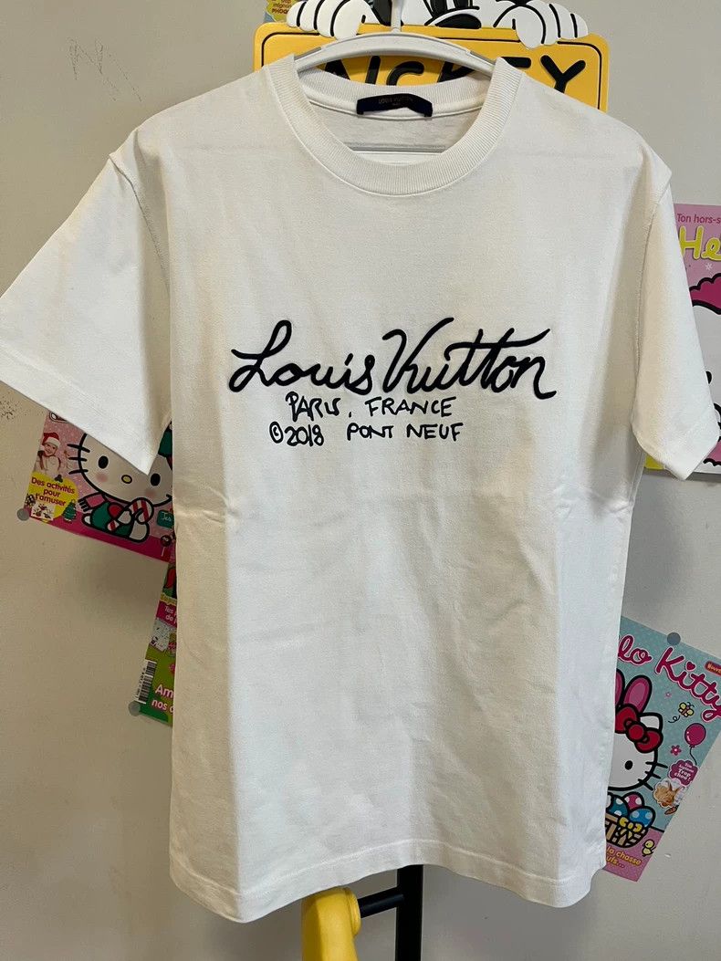 Louis Vuitton Louis Vuitton Crew neck logo embroidered short sleeves Size US M / EU 48-50 / 2 - 1 Thumbnail