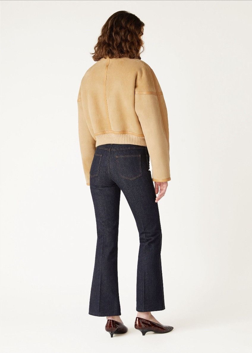 Loro Piana o1srvl11e0126 FAO5371 Velour Shearling Bomber Jacket Beige Size XS / US 0-2 / IT 36-38 - 6 Thumbnail