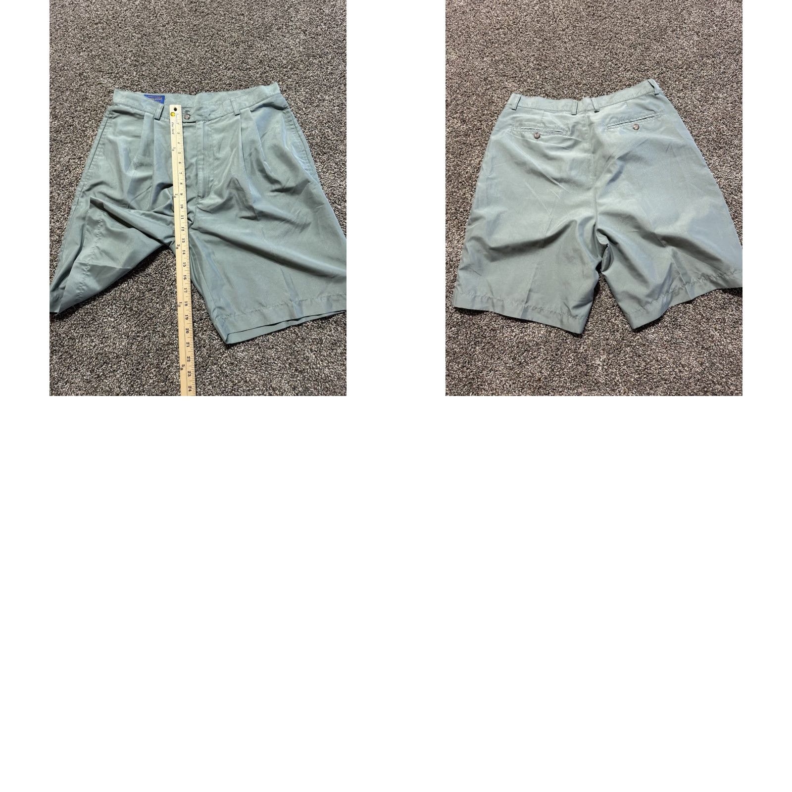 Pendleton Pendleton Mens Shorts Size 34 Pleated Green 9" Lightweight Polyester Chino FLaw Size US 34 / EU 50 - 8 Thumbnail