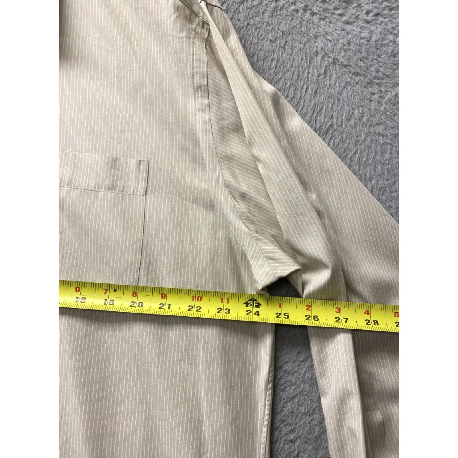 Nordstrom VINTAGE John W. Nordstrom Tan Stripes Button Shirt Mens Large /160-39 Size US L / EU 52-54 / 3 - 6 Thumbnail
