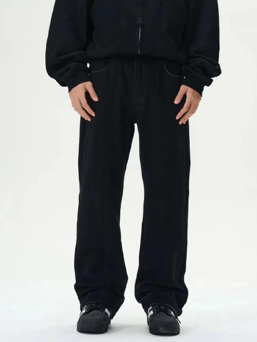 Japanese Brand × Jean Retro simple black slim fit versatile casual jeans Size US 32 / EU 48 - 1 Thumbnail