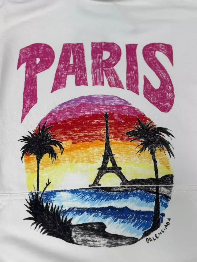 Balenciaga Balenciaga Loose monogrammed hooded sweatshirt with long s Size M / US 6-8 / IT 42-44 - 3 Thumbnail
