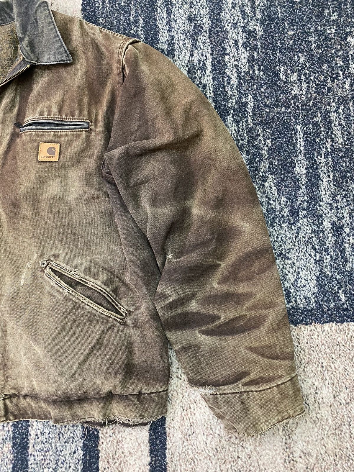 Carhartt Rare Vtg Carhart Distressed Jacket Nice Colour Size US XL / EU 56 / 4 - 3 Thumbnail