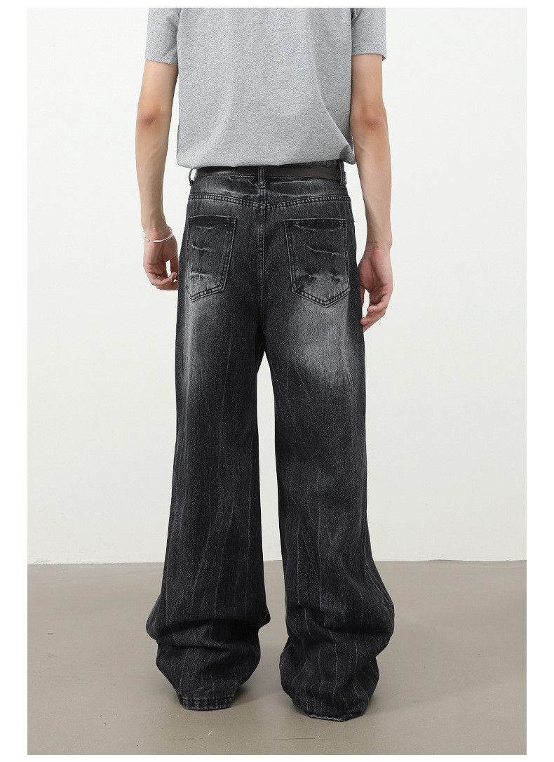 Jean American men's loose straight lightning washed jeans Size US 32 / EU 48 - 5 Thumbnail