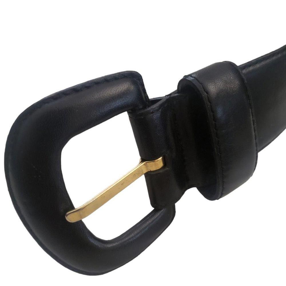 Designer Ladies Black Fashion Belt 34" Size ONE SIZE - 3 Thumbnail