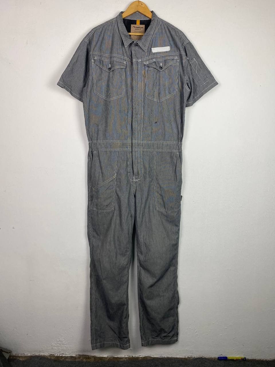 image of Avant Garde x Workers Fieldcore s Hickory Striped Overalls, Men's (Size 40)