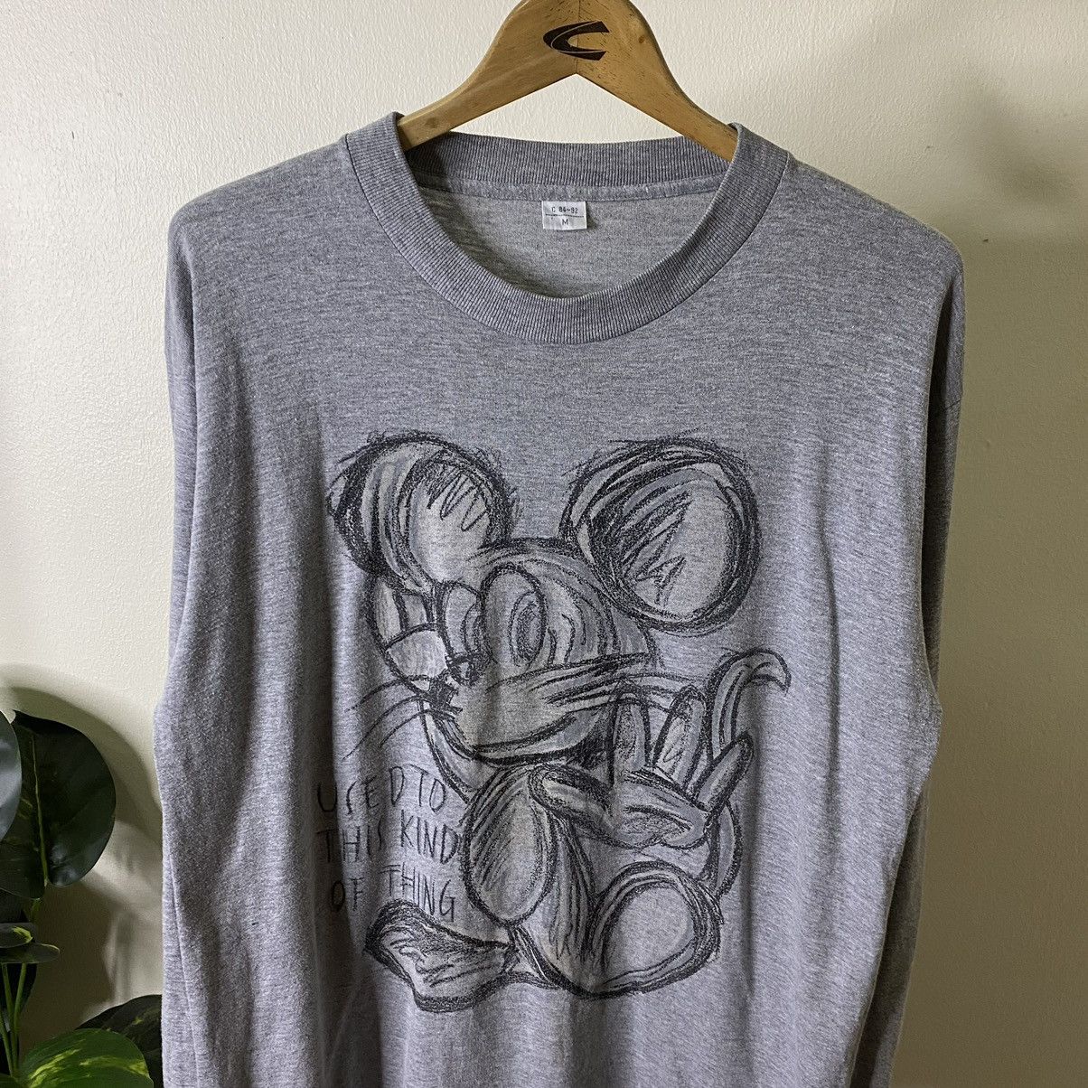 Disney × Mickey Mouse × Vintage Vintage 1990s Mickey Mouse Sketching Drawing Art LS Tee Size US M / EU 48-50 / 2 - 2 Thumbnail