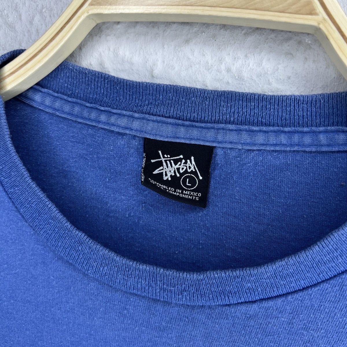 Stussy Vintage Stussy Tshirt Tee Blue Spellout Big Logo 90s Y2K Size US L / EU 52-54 / 3 - 5 Thumbnail