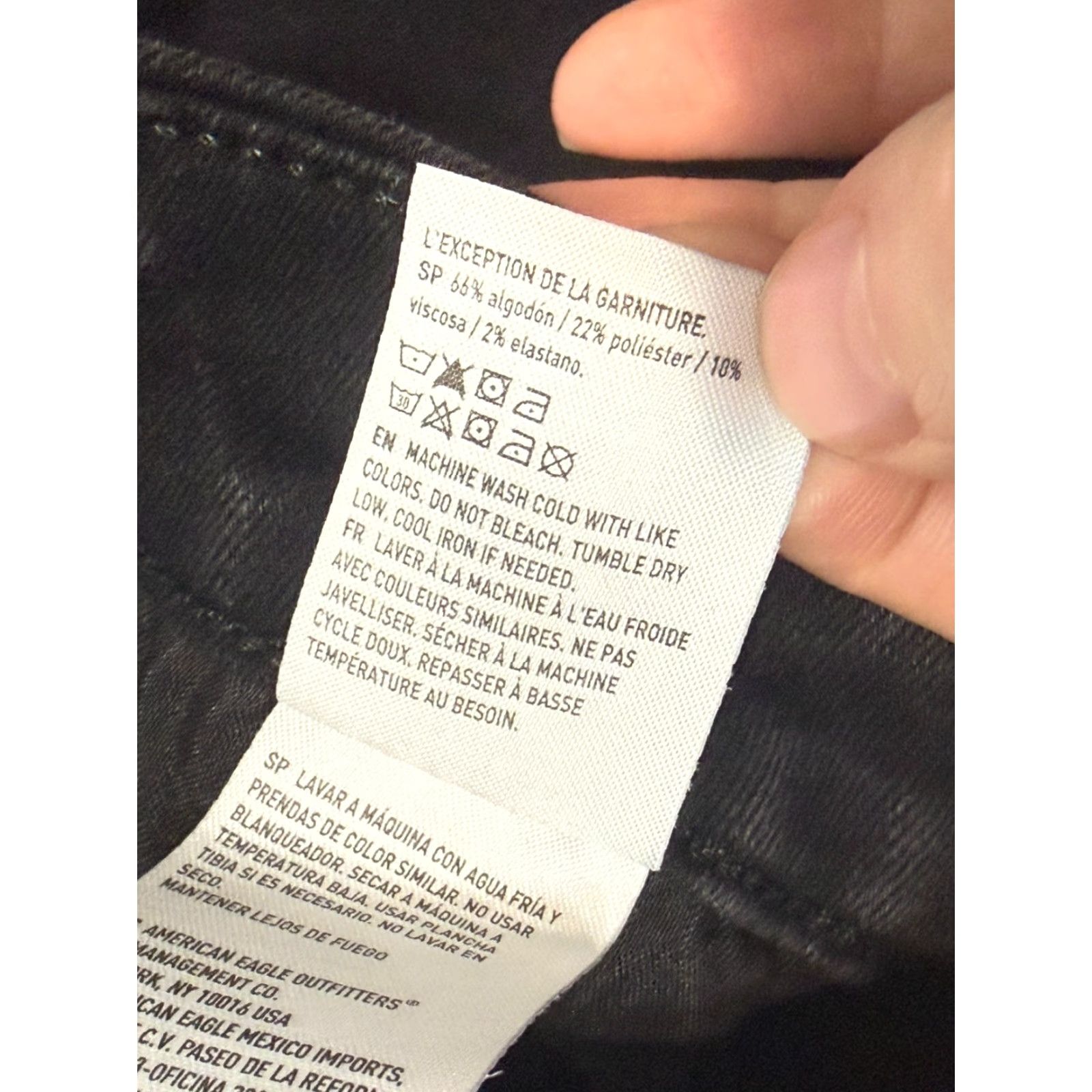 American Eagle Outfitters VINTAGE? (No) American Eagle Outfitters Jeans Women's Size 6 Black Skinny High Rise Dark Wash Jeans Size 28" / US 6 / IT 42 - 7 Thumbnail
