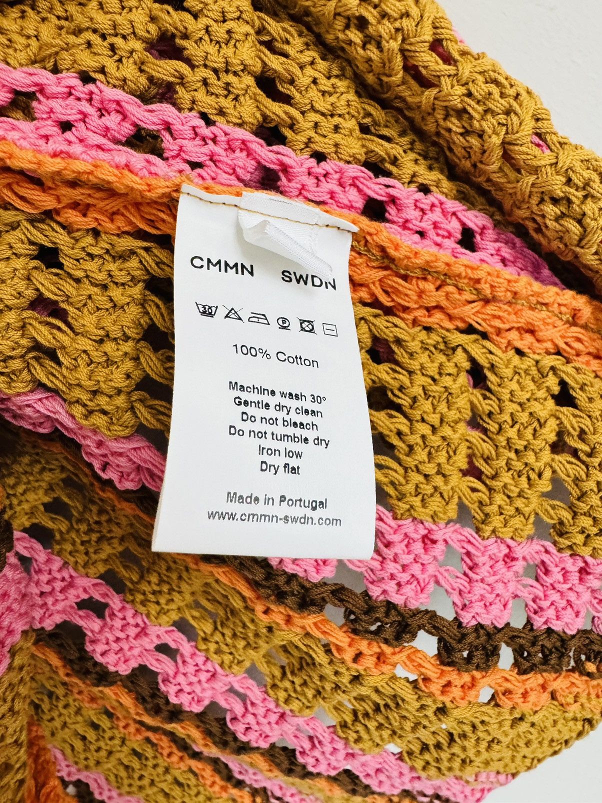 CMMN SWDN Cmmn Swdn Tan Elton crochet knit sweater sz M Size US M / EU 48-50 / 2 - 6 Thumbnail