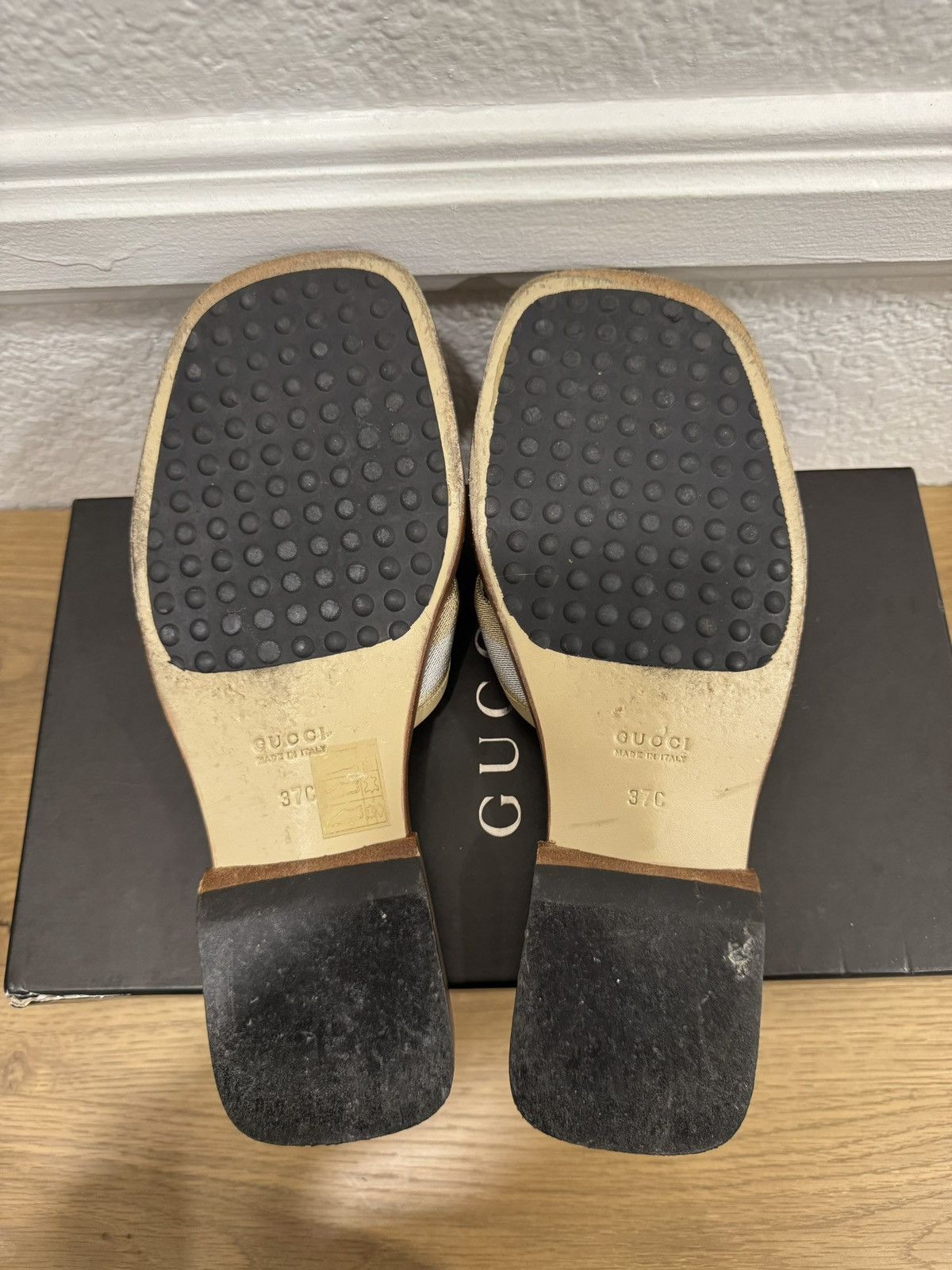 Gucci GUCCI Authentic Slide Sandals Cross Strap Beige Size 37 C Size US 6 / IT 36 - 7 Thumbnail