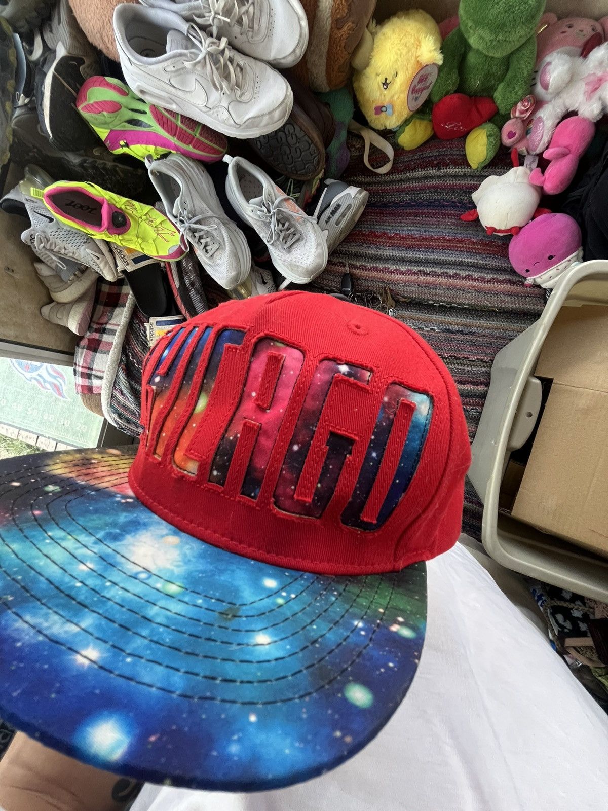Other Galaxy Red Chicago Bulls Hat Size ONE SIZE - 2 Thumbnail
