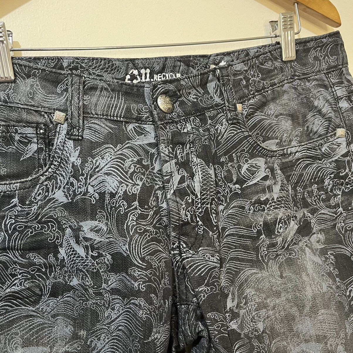 Japanese Brand Korse by Rei Takahashi Koi Fish Button Fly Denim Pants Size US 32 / EU 48 - 7 Thumbnail