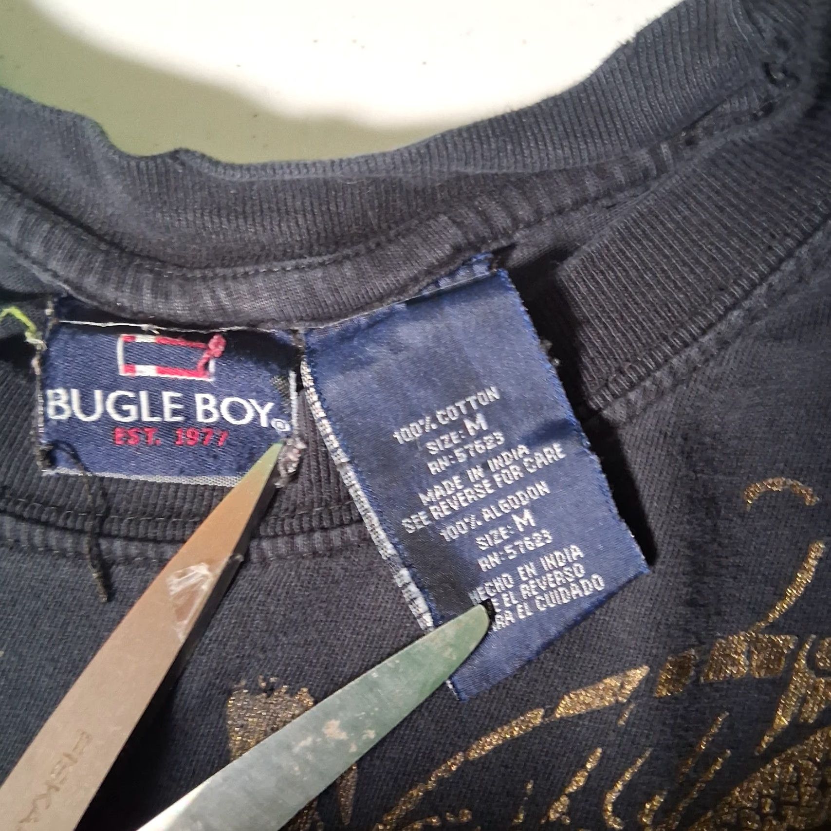 Bugle Boy VINTAGE Bugle Boy Shirt Men M Black Dragon Skeleton Distressed Y2K Graphic T Size US M / EU 48-50 / 2 - 5 Thumbnail