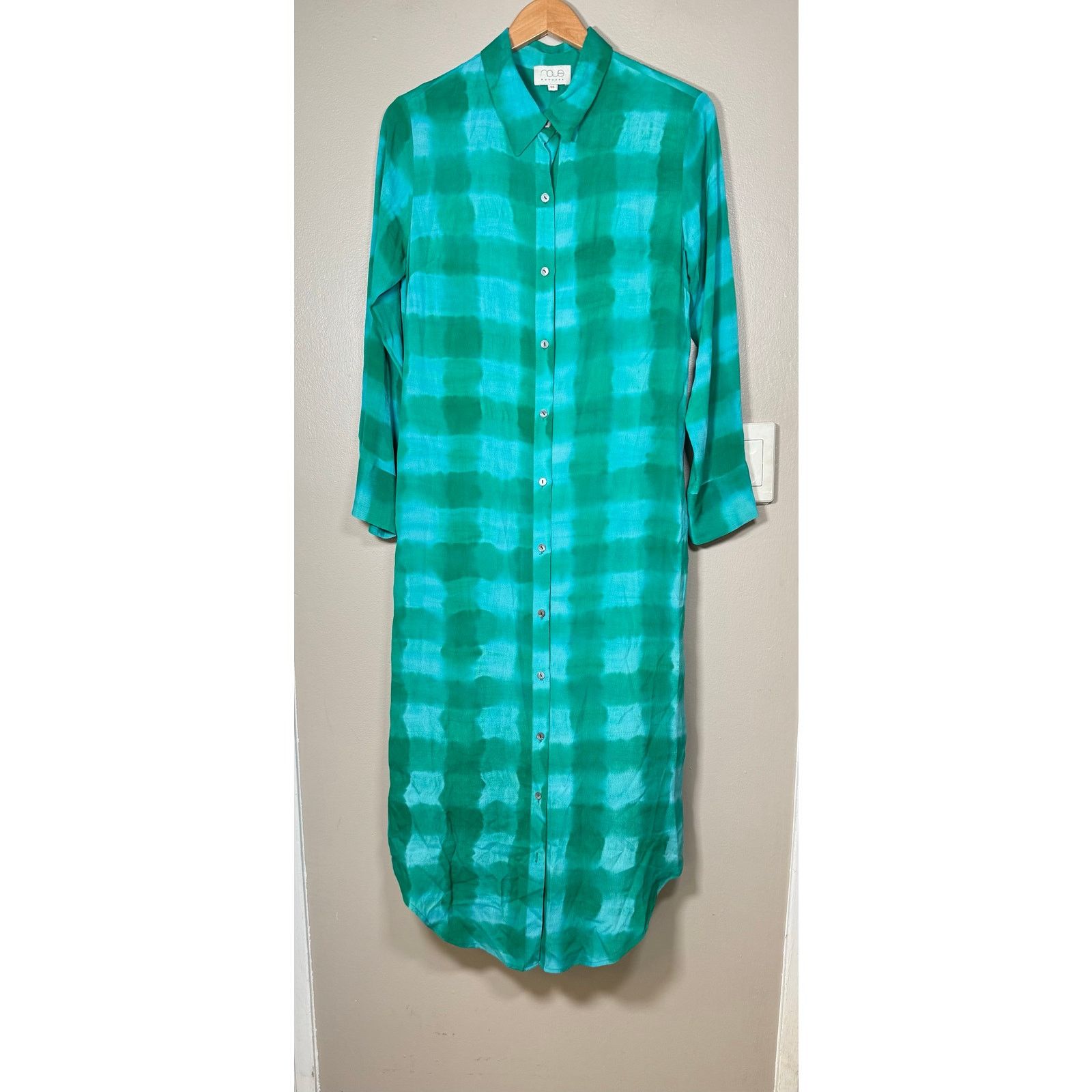 Designer Nous Antwerp Checked Maxi Shirt Dress XS Size XS / US 0-2 / IT 36-38 - 3 Thumbnail