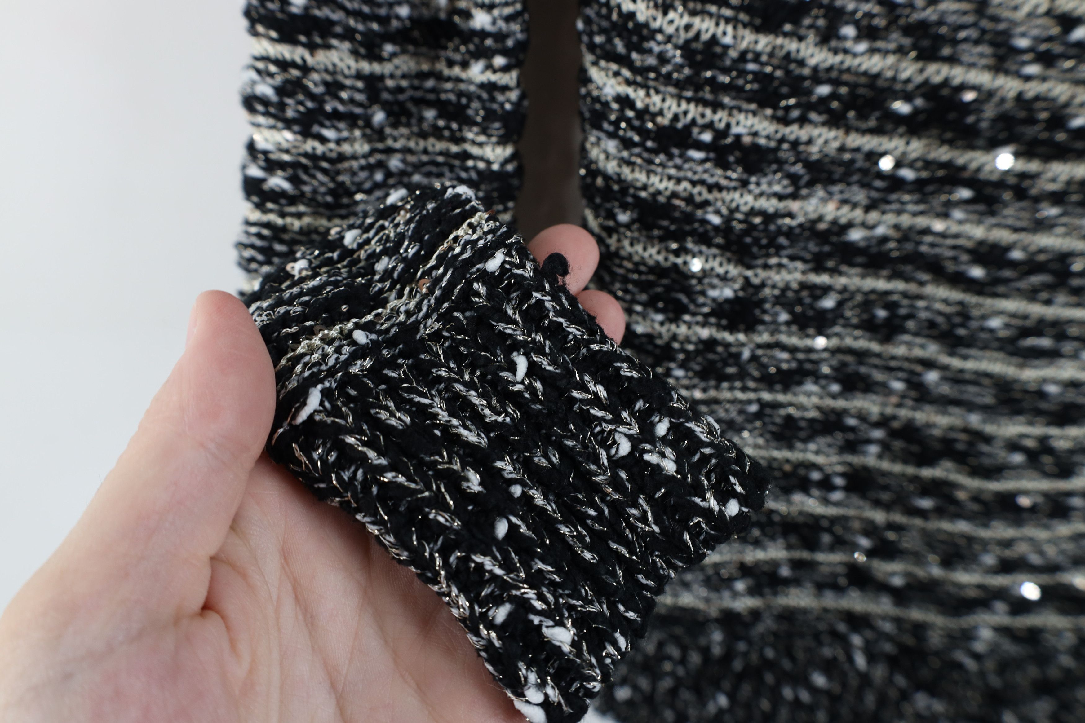 Harley Davidson × Vintage Vintage Harley Davidson Sequin Striped Knit Metallic Sweater Size S / US 4 / IT 40 - 6 Thumbnail