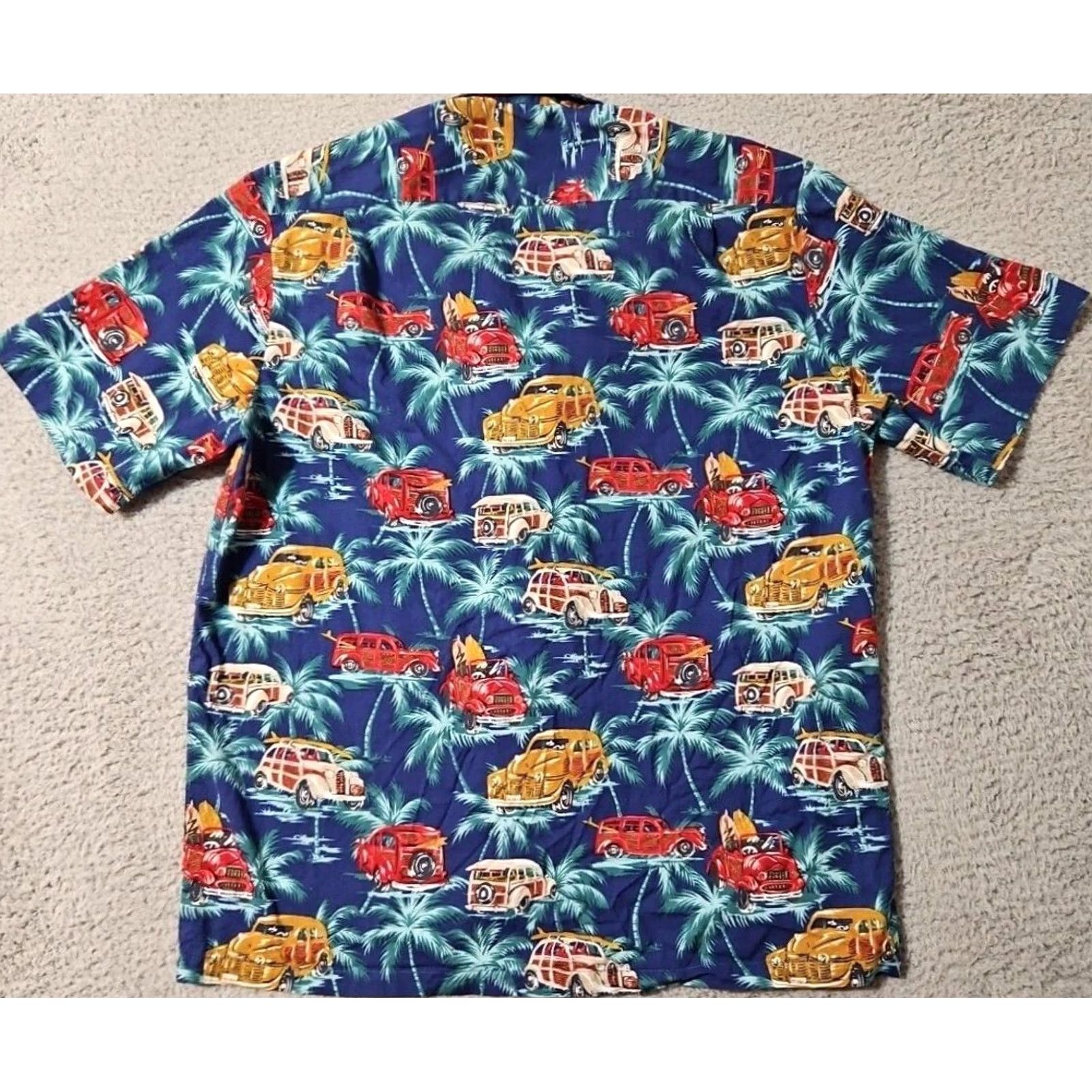 Vintage VINTAGE Hawaiian Reserve Collection Hawaiian Shirt Mens Blue Hawaii Cars Medium Size US M / EU 48-50 / 2 - 2 Thumbnail