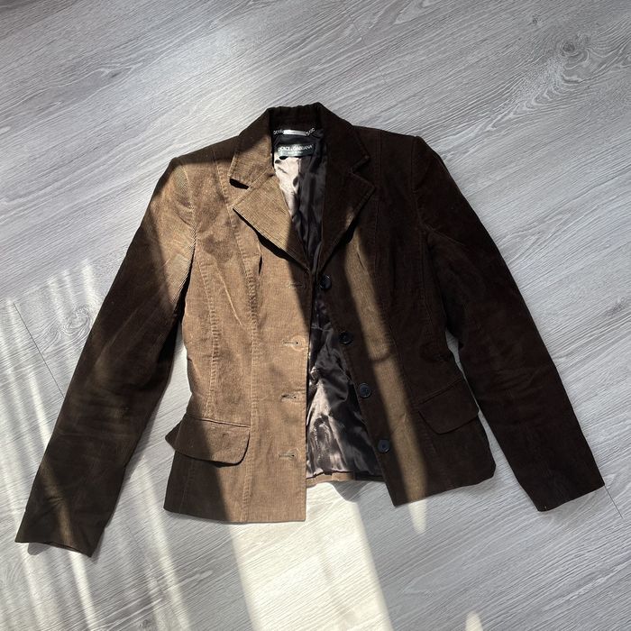 Dolce & Gabbana DG Dolce Gabbana Brown Velvet blazer | Grailed