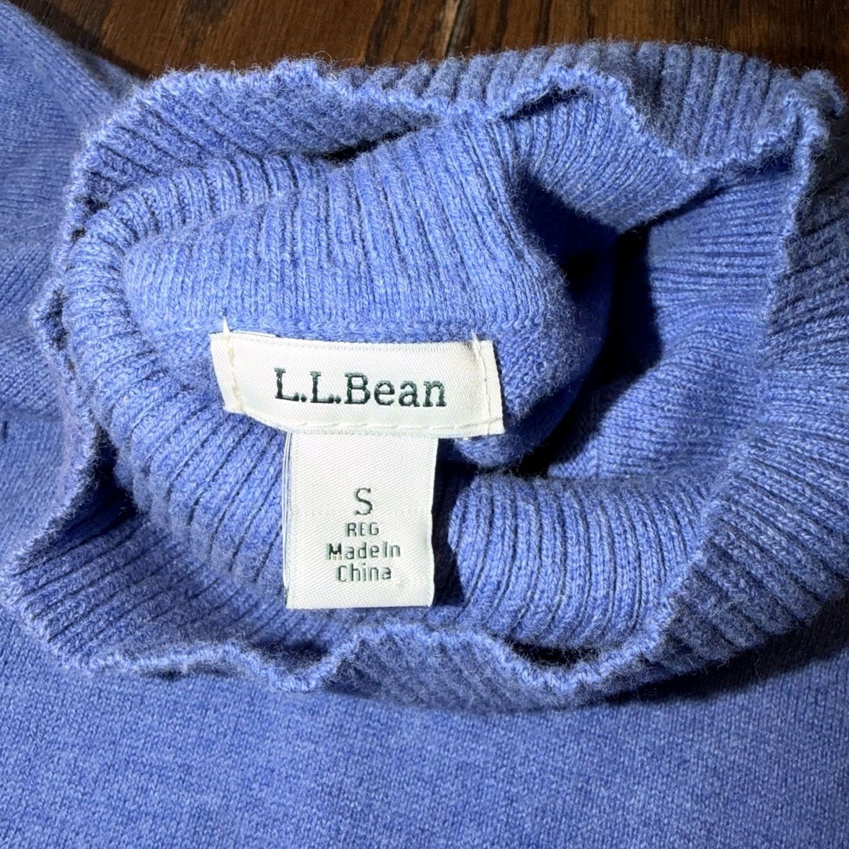 Vintage VINTAGE L.L.Bean Sweater Womens Small Blue Turtleneck Cotton Cashmere Pullover Outdoors Mens? Size S / US 4 / IT 40 - 2 Thumbnail