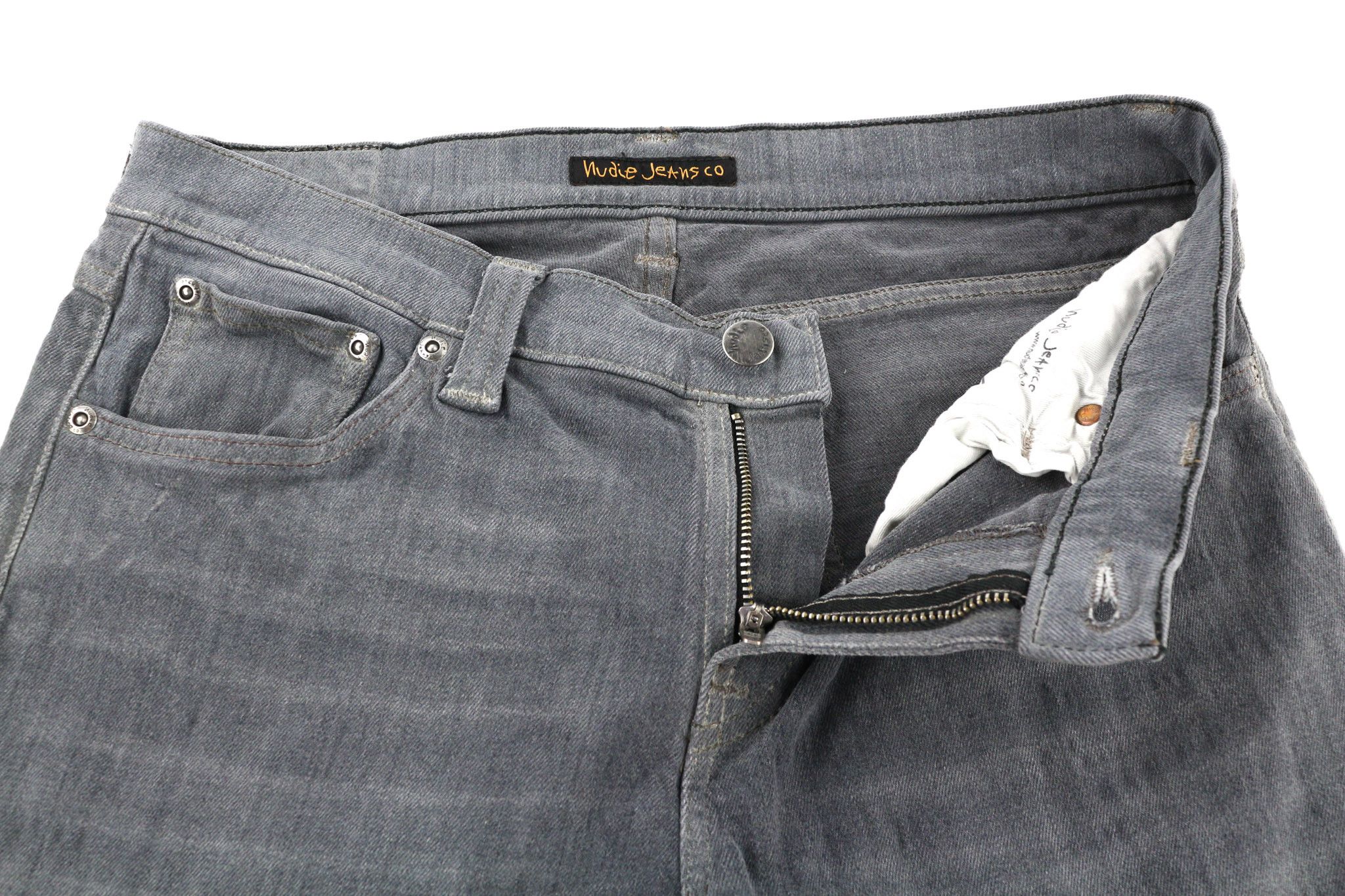 Nudie Jeans TIGHT LONG JOHN W30/L34 Organic Charcoal Jeans 80698 Size US 30 / EU 46 - 4 Thumbnail