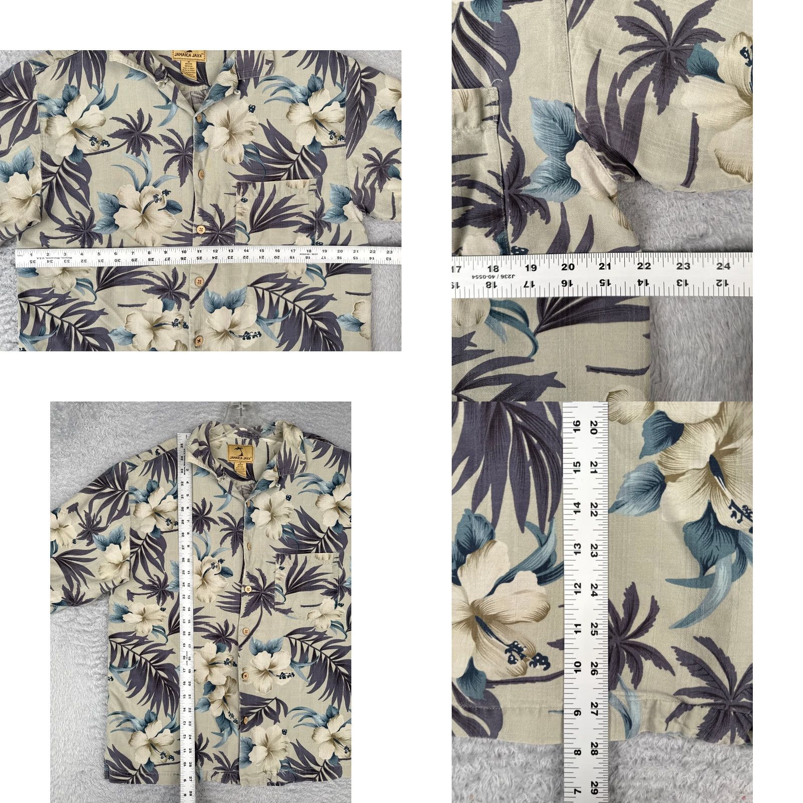 Vintage Jamaica Jaxx Shirt Men Medium Green Floral 100% Silk Button Up Hawaiian Pocket Button-Up Size US M / EU 48-50 / 2 - 8 Thumbnail