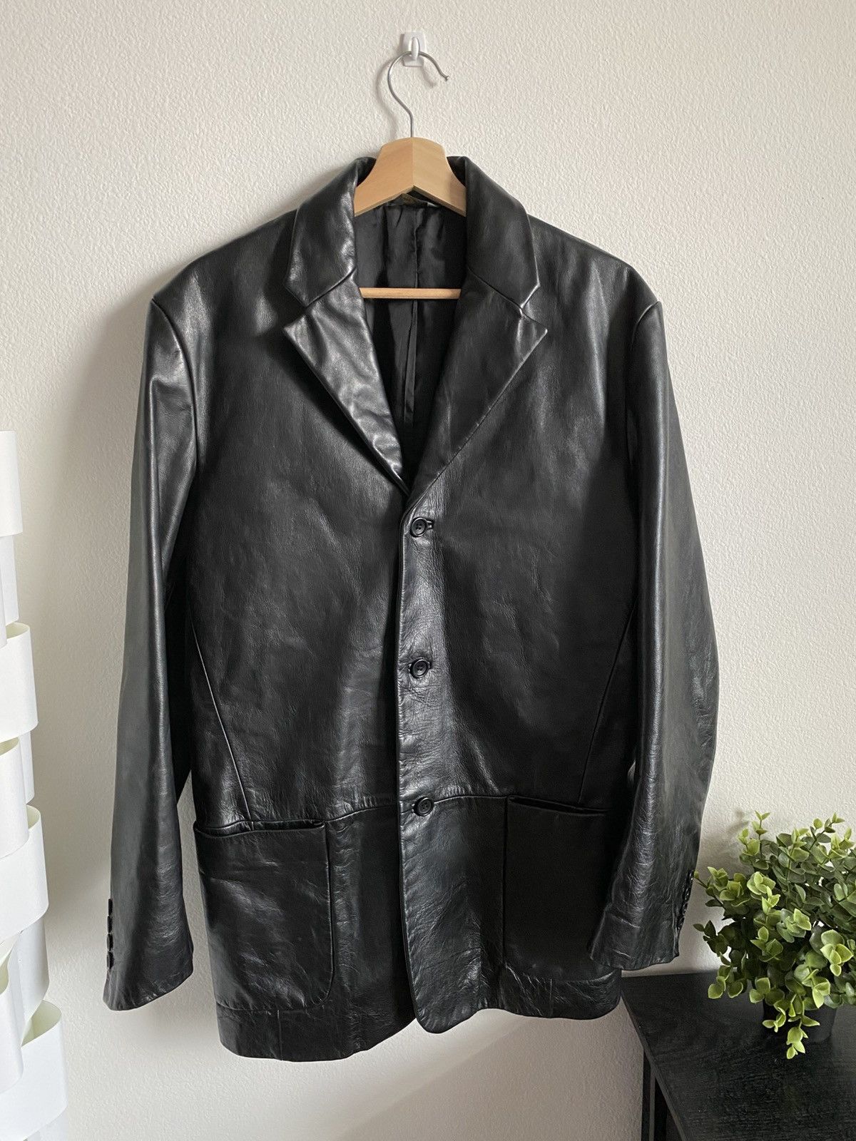 Banana Republic Banana Republic Leather Blazer Jacket | Grailed