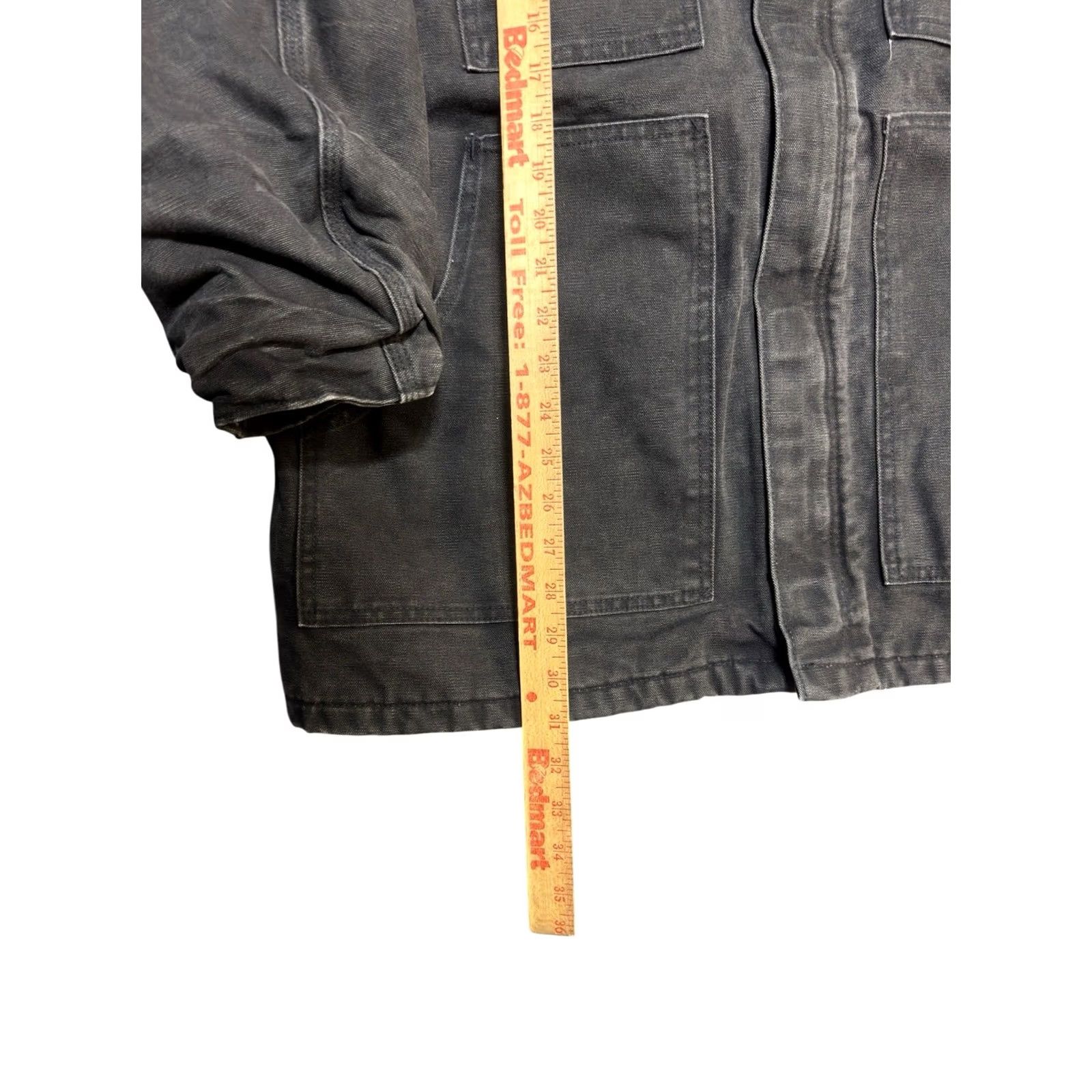 Carhartt VINTAGE Carhartt Jacket Mens 50 Black Blanket Lined Arctic Duck Chore Coat C04 BLK Casual Workwear Military Style Medium/Regular Mens Size US M / EU 48-50 / 2 - 4 Thumbnail