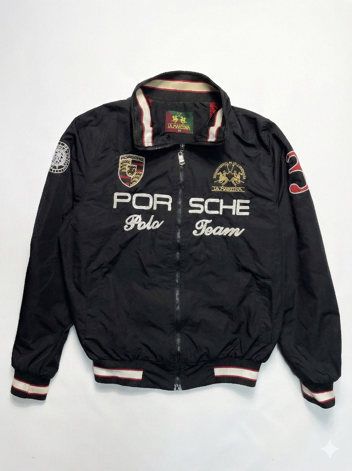 La Martina × Porsche Design License Porsche x La Martina Vintage Racing Jacket Retro Size US XL / EU 56 / 4 - 1 Thumbnail