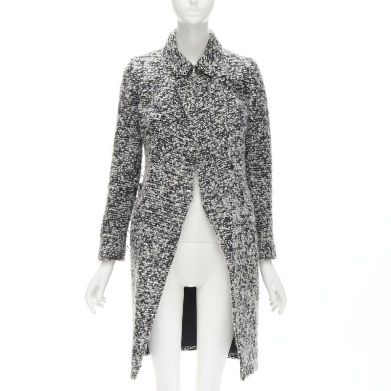 Dior DIOR HOMME AW 2009 Hedi Slimane grey wool boucle coat XXS JP38 Size US XXS / EU 40 - 1 Thumbnail