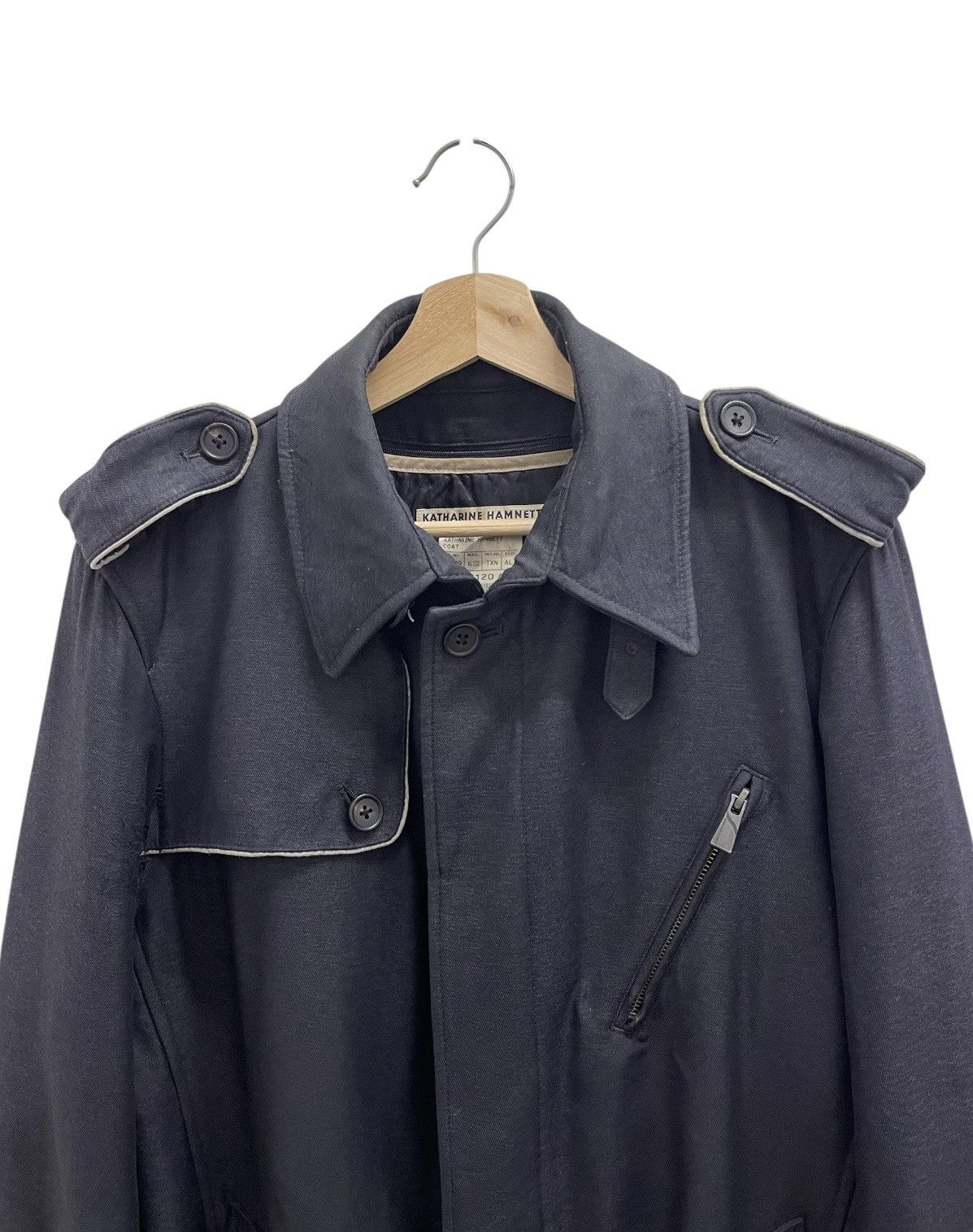 Katharine Hamnett London Yorkshire Tweed Lined Belted Coat Size US M / EU 48-50 / 2 - 3 Thumbnail
