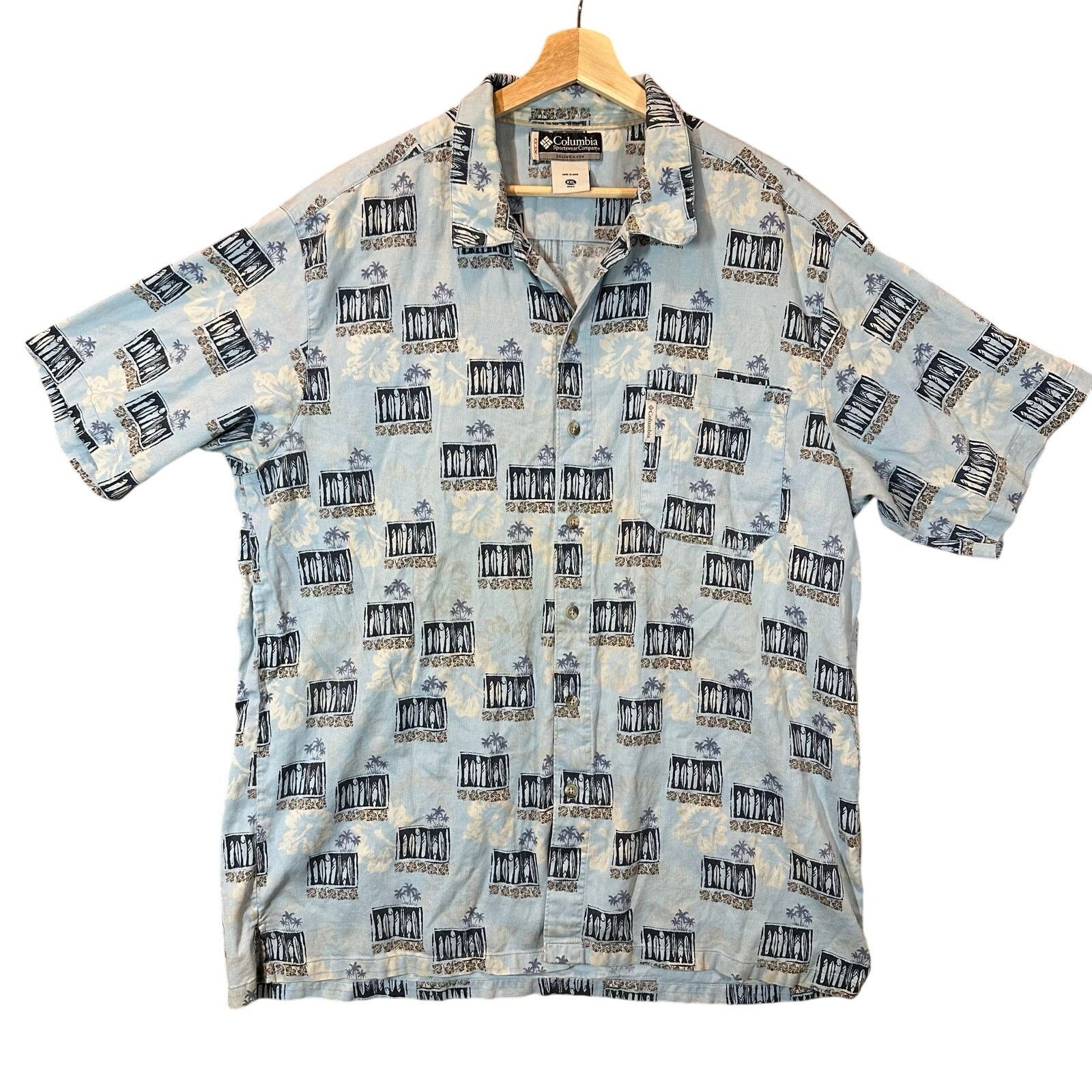 Columbia Columbia XCO Short Sleeve Camp Shirt Hawaiian Men's XXL 2X Size US XXL / EU 58 / 5 - 1 Thumbnail