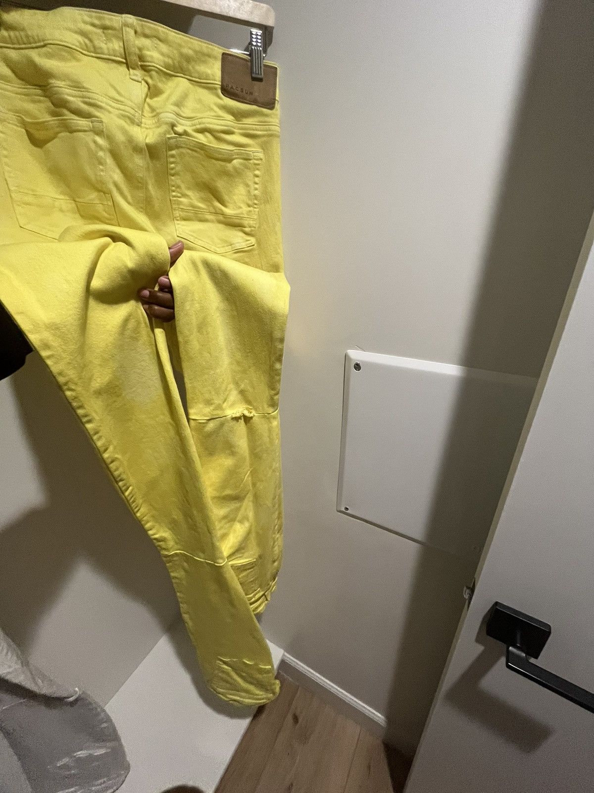 Pacsun Yellow Super Stacked Denim Custom Jeans Size US 29 - 6 Thumbnail