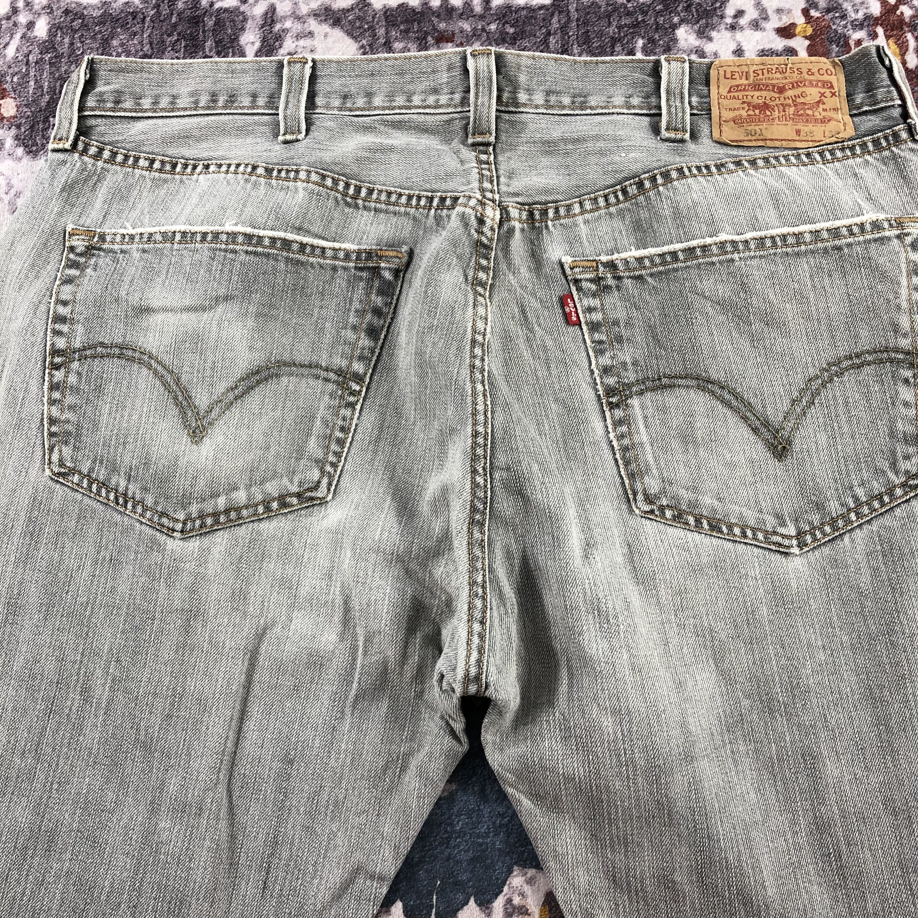 Levi's × Vintage Faded Black Levis 501 Jeans-JM2921 Size US 39 - 5 Thumbnail