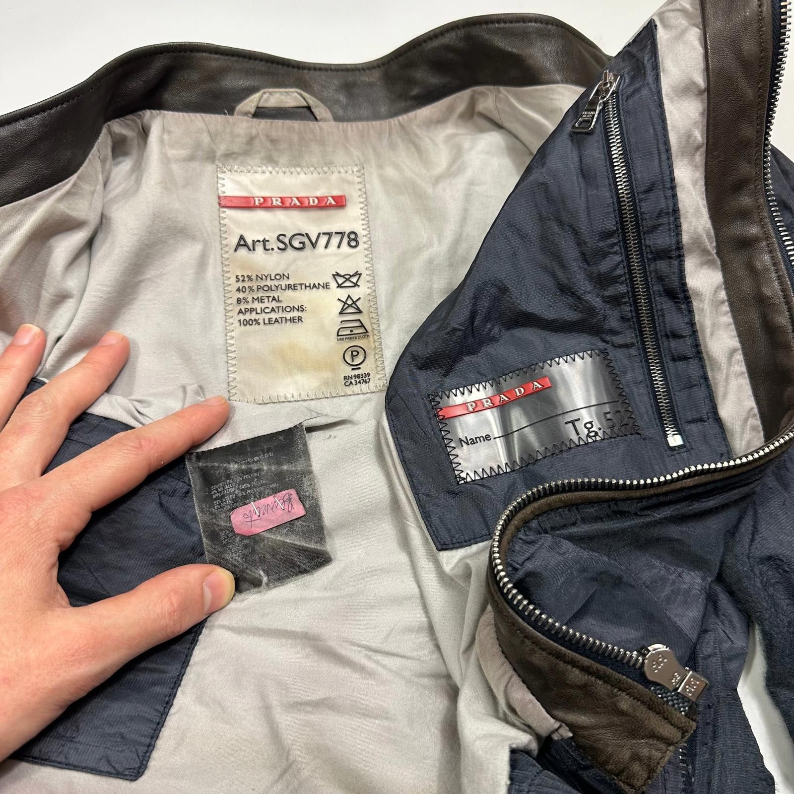 Prada Prada Sport 00’s Metal Nylon + Leather Moto Biker Jacket - M Size US M / EU 48-50 / 2 - 8 Thumbnail