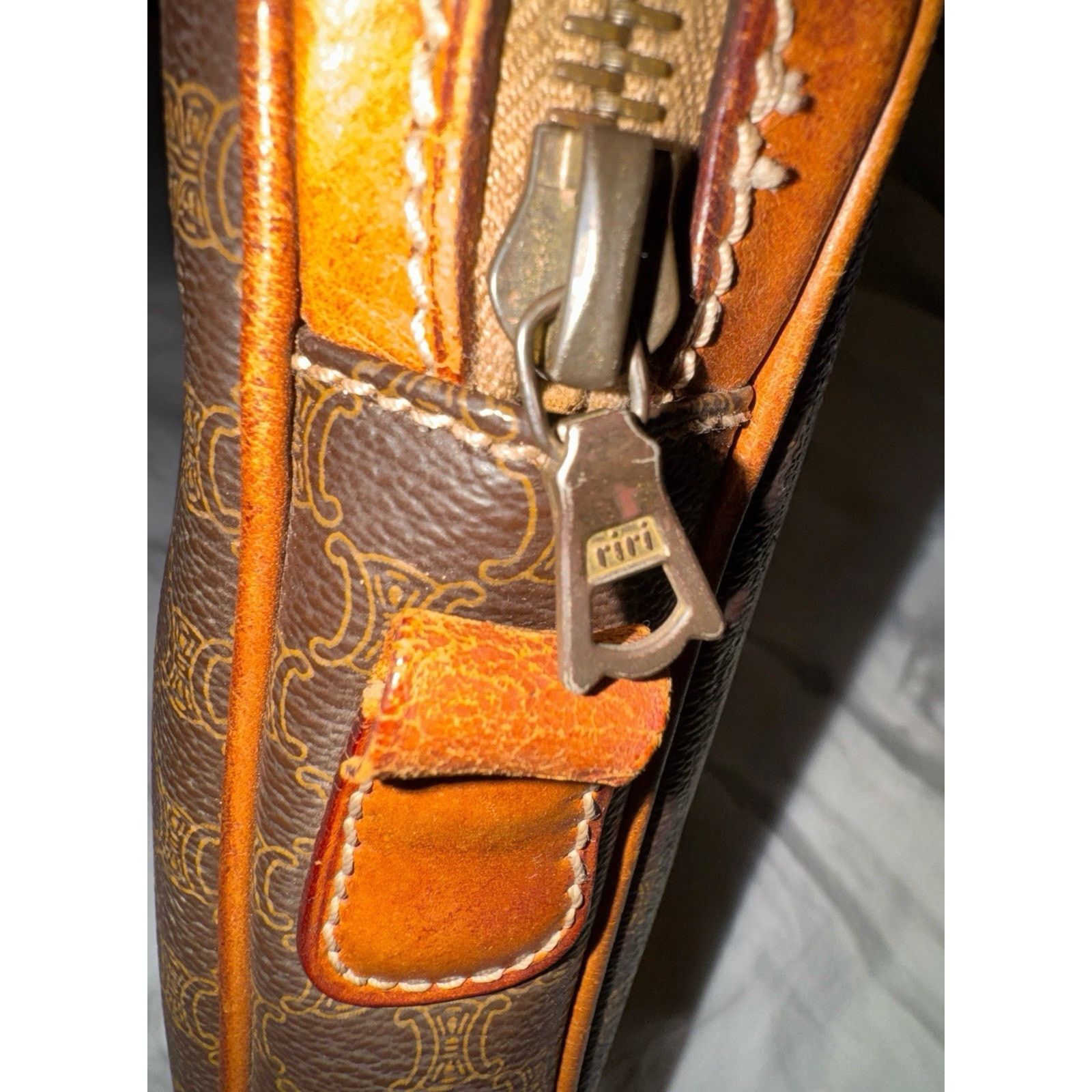 Celine Celine Brown Macadam Pochette Clutch Pouch Bag Auth Vintage Size ONE SIZE - 5 Thumbnail