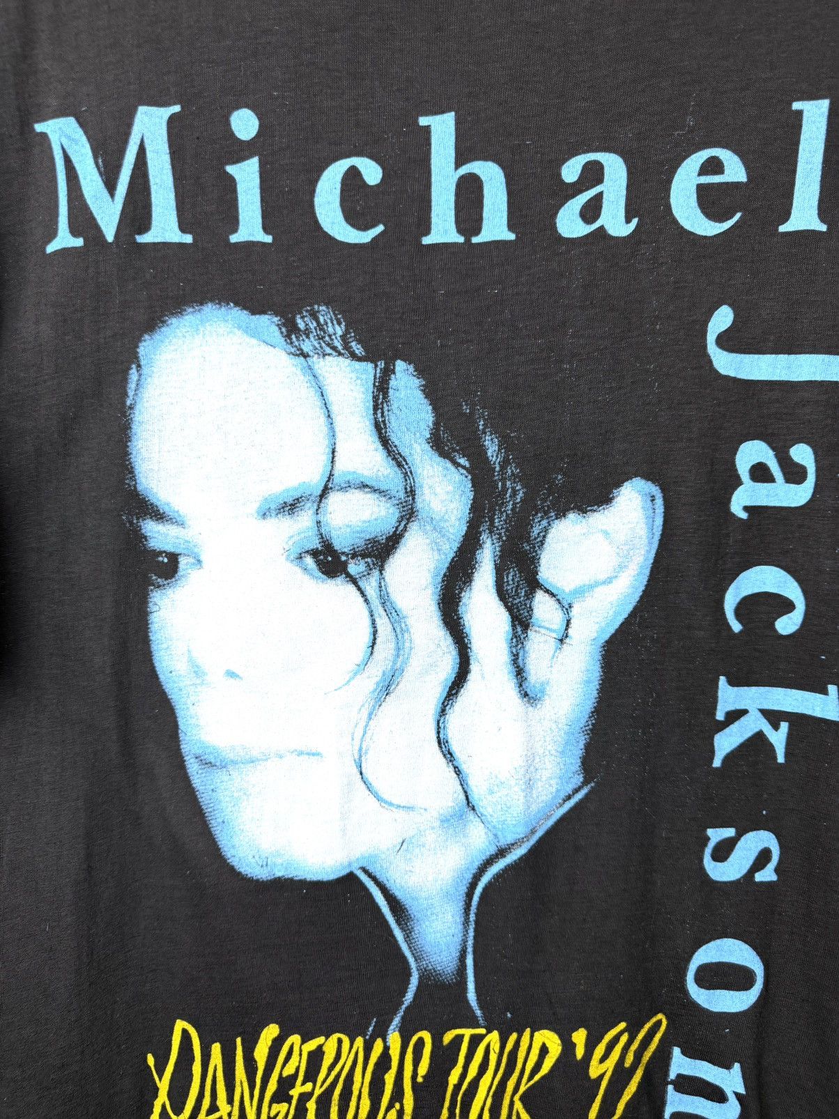 Band Tees 90s Michael Jackson Dangerous Tour 1992 TShirt Single Stitch Size US XXL / EU 58 / 5 - 3 Thumbnail