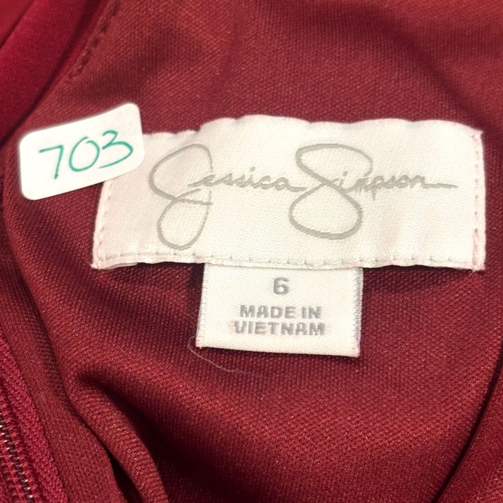 Jessica Simpson Jessica Simpson Blouson Split Sleeve Cocktail Dress Size 6 Burgundy Wine Red Women Size M / US 6-8 / IT 42-44 - 2 Thumbnail