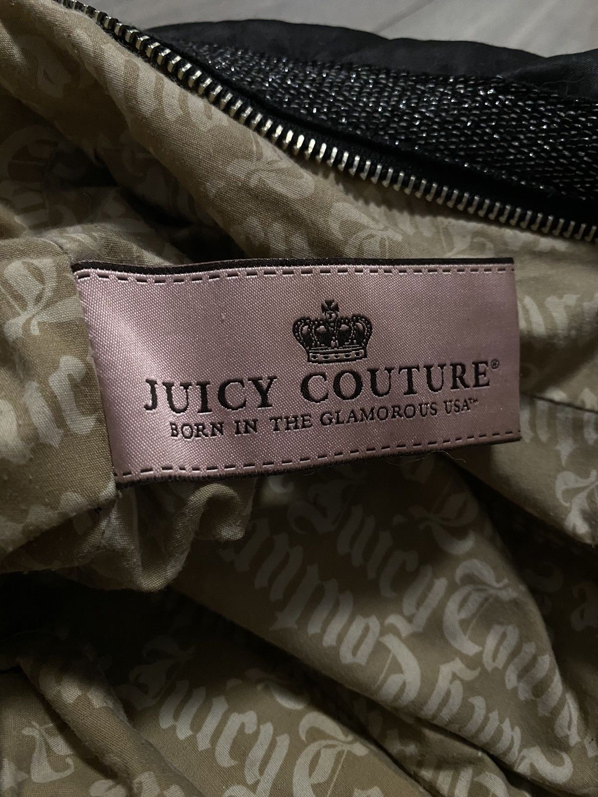 Juicy Couture Vintage Juice Couture Bag Glitter Over Night Black Y2K Size ONE SIZE - 6 Thumbnail