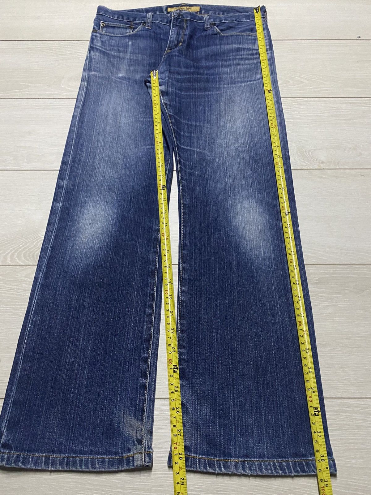Japanese Brand Vintage Uniqlo S001 Blue Wash Straigt Slim Jeans Size US 32 / EU 48 - 11 Thumbnail
