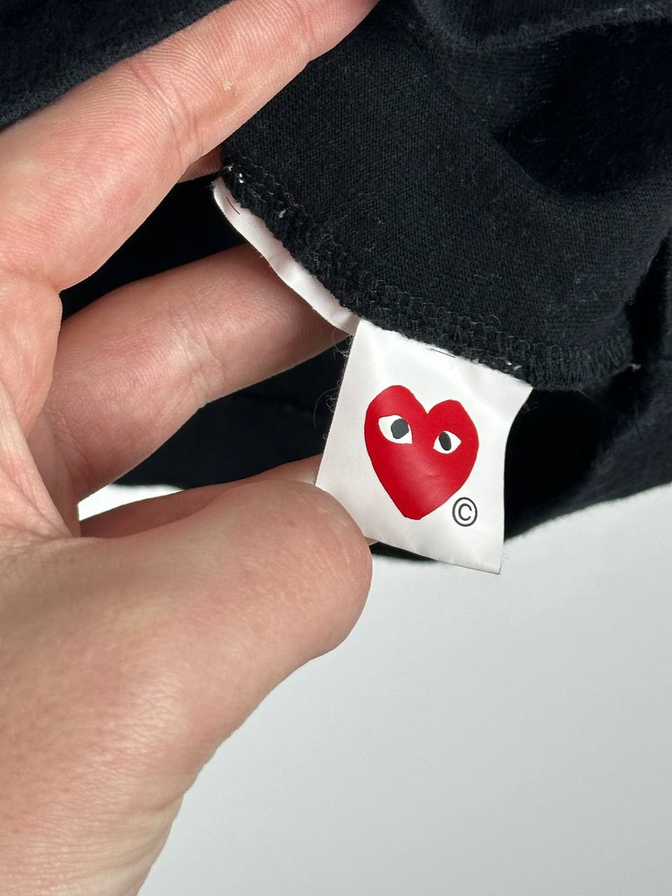 Comme des Garcons × Comme des Garcons PLAY Comme Des Garcons Play Big Logo Black Tee Size M / US 6-8 / IT 42-44 - 6 Thumbnail