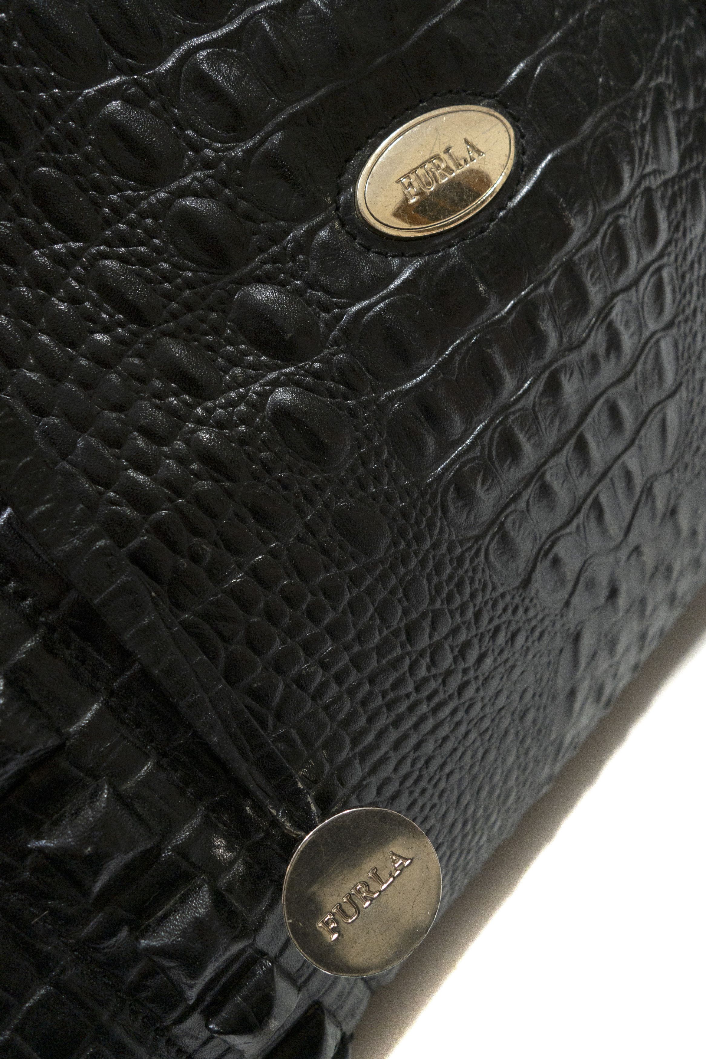 Furla 90S "Crocodile" Leather Bag Vintage Size ONE SIZE - 8 Thumbnail