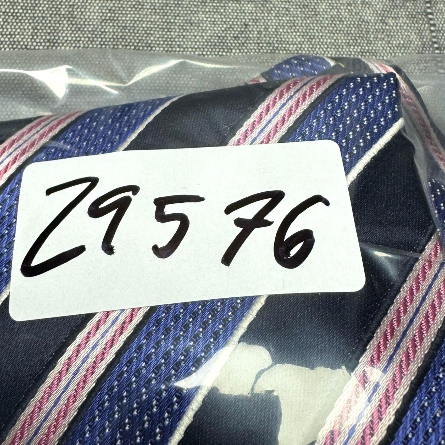 Ermenegildo Zegna Ermenegildo Zegna Tie Mens Blue Striped Silk Cotton Classic Pointed Size ONE SIZE - 7 Thumbnail