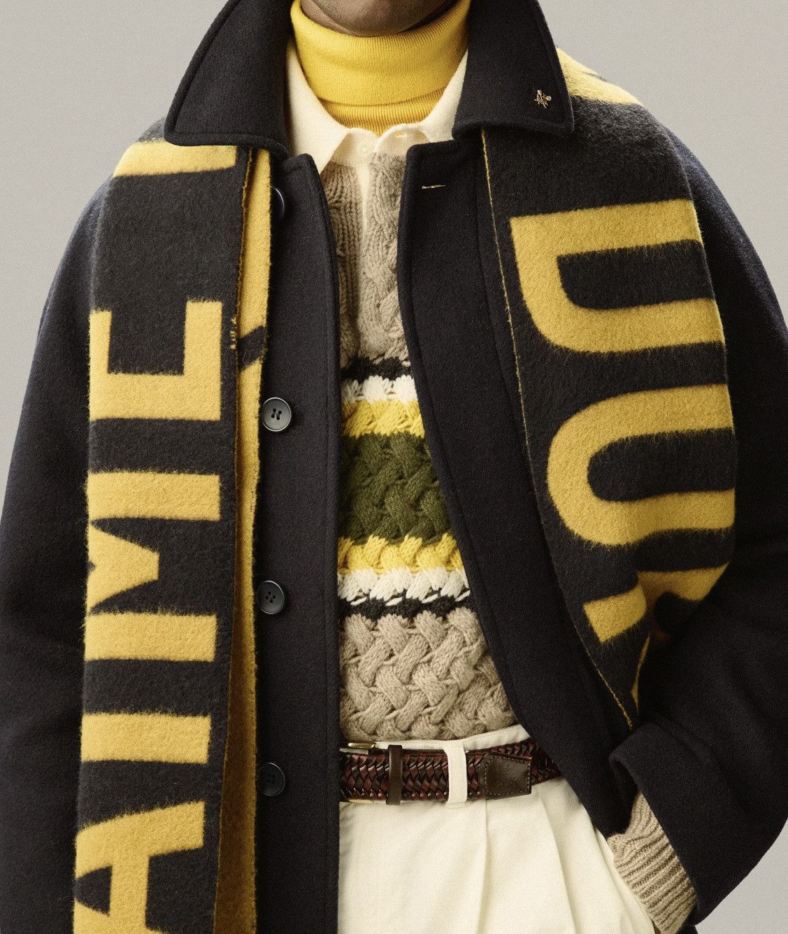 Aime Leon Dore Aíme Leon Dore Wool Logo Scarf in Navy Blue