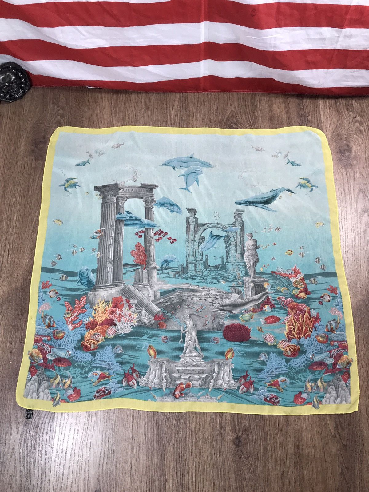 Etro × Vintage Etro Atlantide Very Rare Vintage Silk Scarf Italy Size ONE SIZE - 1 Thumbnail