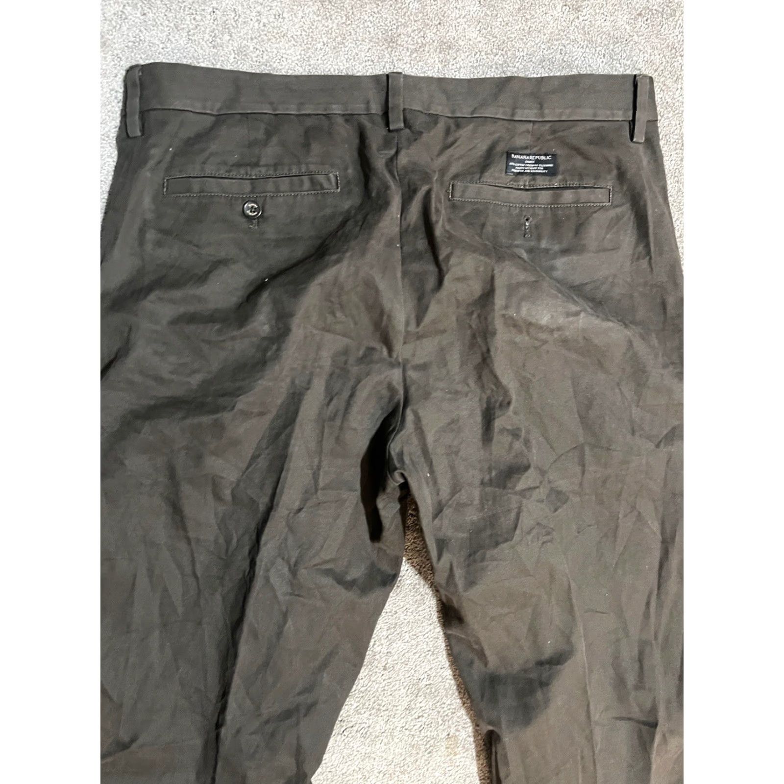 Banana Republic VINTAGE Banana Republic Men's Brown Emerson Pants 35x30 100% Cotton Distressed Size US 35 - 2 Thumbnail