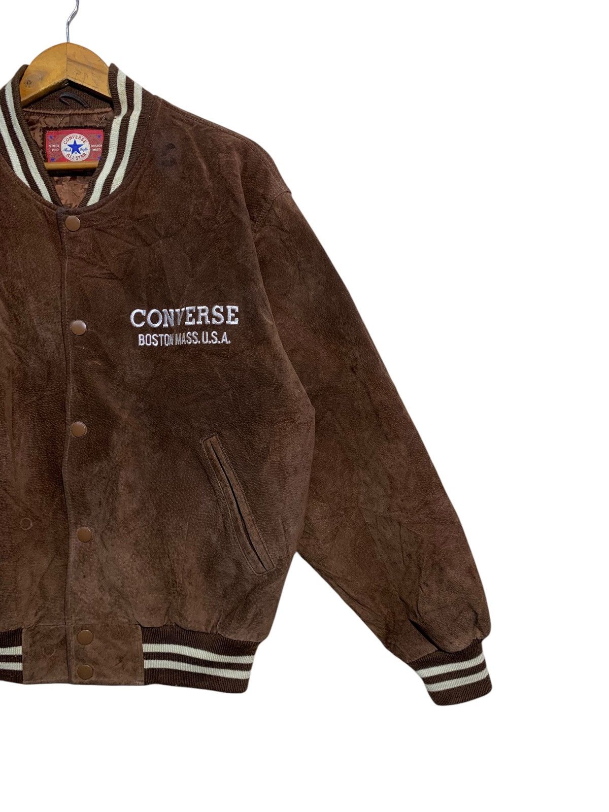 Converse 🔥VTG CONVERSE ALL STARS LEATHER VARSITY JACKETS Size US L / EU 52-54 / 3 - 3 Thumbnail