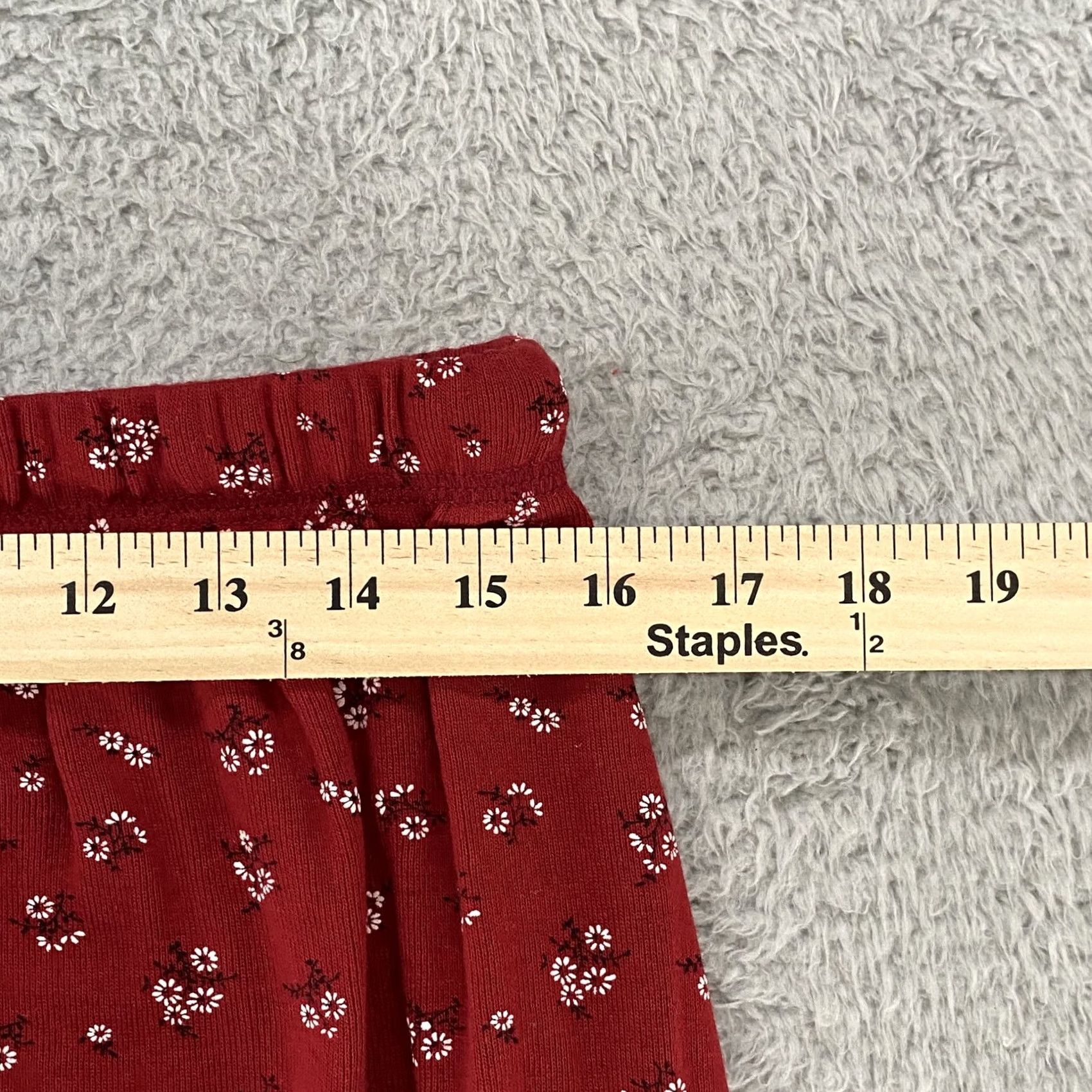 Coldwater Creek Coldwater Creek Skirt Womens Large Midi A-Line Floral Red Cotton Blend Knit Elastic Waist 90s Bohemian Cottagecore Y2K Casual Travel Size 36" / US 14 / IT 50 - 5 Thumbnail