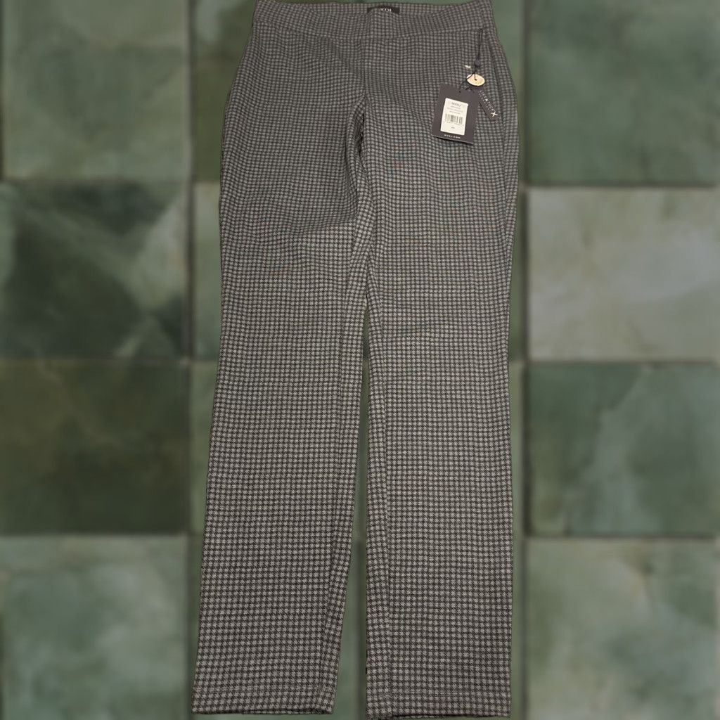NYDJ NYDJ Pants Dress Pants Women 00 Gray Houndstooth Stretch Ponte Workwear Skinny 29in Inseam Flat Front Pull On 27in Waist Regular Size 00 Womens Size 27" / US 4 / IT 40 - 1 Thumbnail