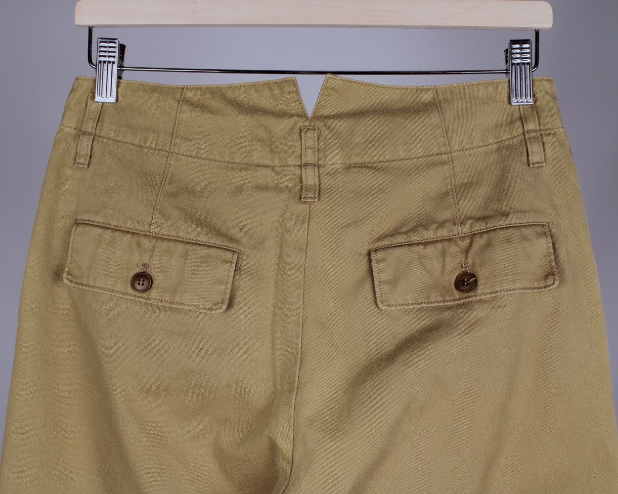 Designer × Golden Goose GOLDEN GOOSE Oversized Olive Khaki Cotton Chino Pants Size US 31 - 7 Thumbnail